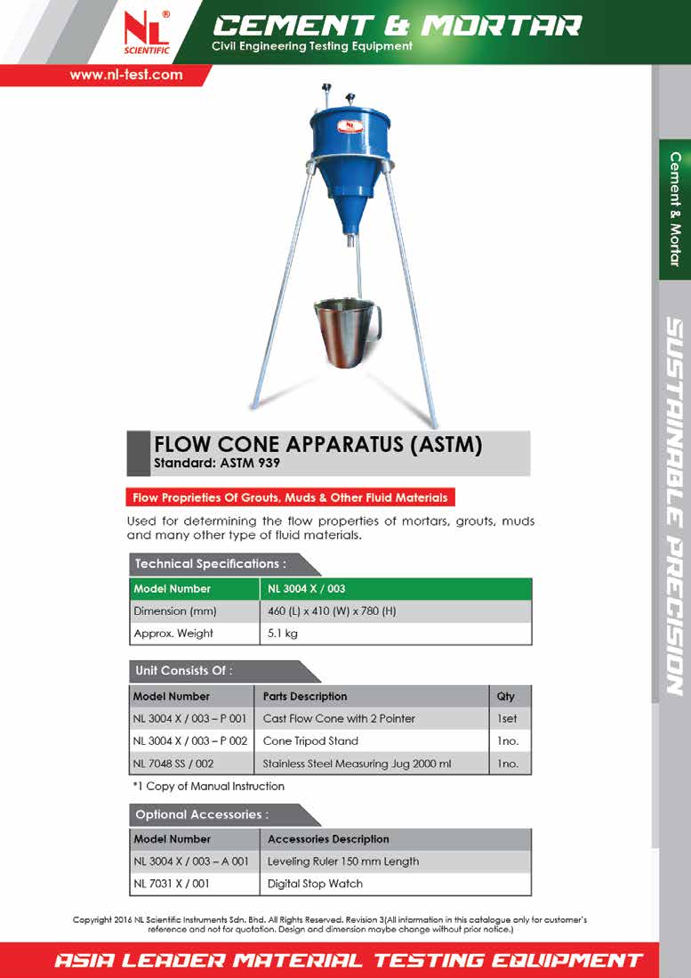 Flow Cone Apparatus (ASTM)