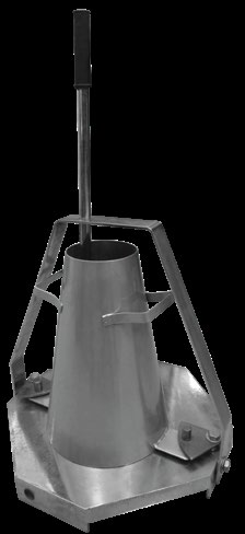 Portable Slump Cone Test Apparatus (STEEL Plated Base with Measuring Bridge)