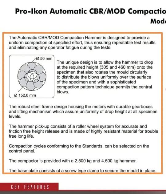 Automatic Cbr / Mod Soil Compactor