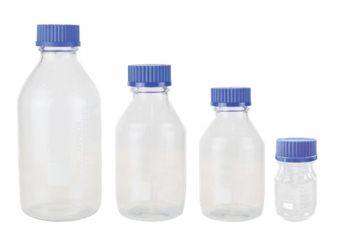 Laboratory Clear Glass Bottle with Wide Mouth Volume Approx.